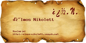 Álmos Nikolett névjegykártya