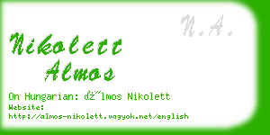 nikolett almos business card